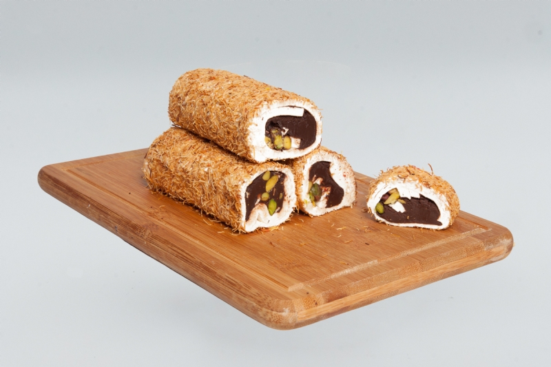 Brownie Pistachio Wrap Turkish Delight