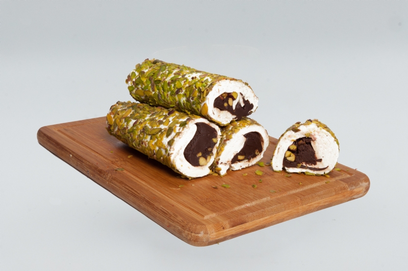 Pistachio Brownie Stuffed Wrap